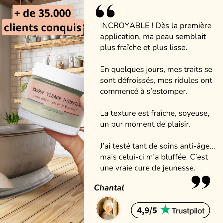 Masque anti-âge à l'Aloe Vera + Pinceau OFFERT