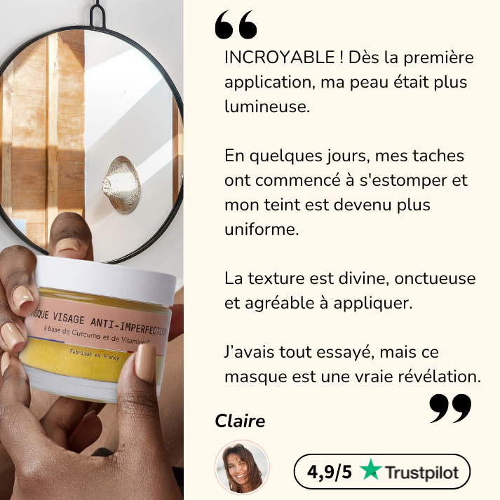 Masque anti-taches au Curcuma