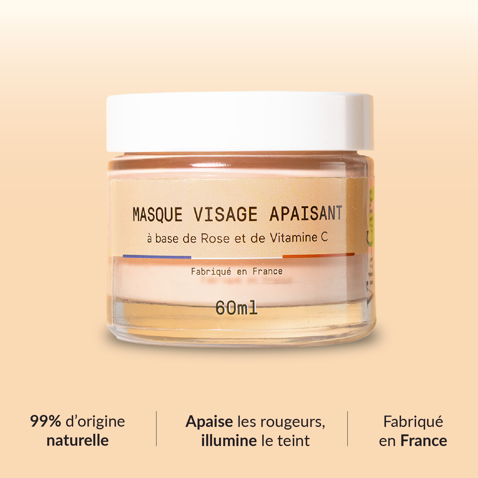 Masque anti-rougeurs Rose & Vitamine C