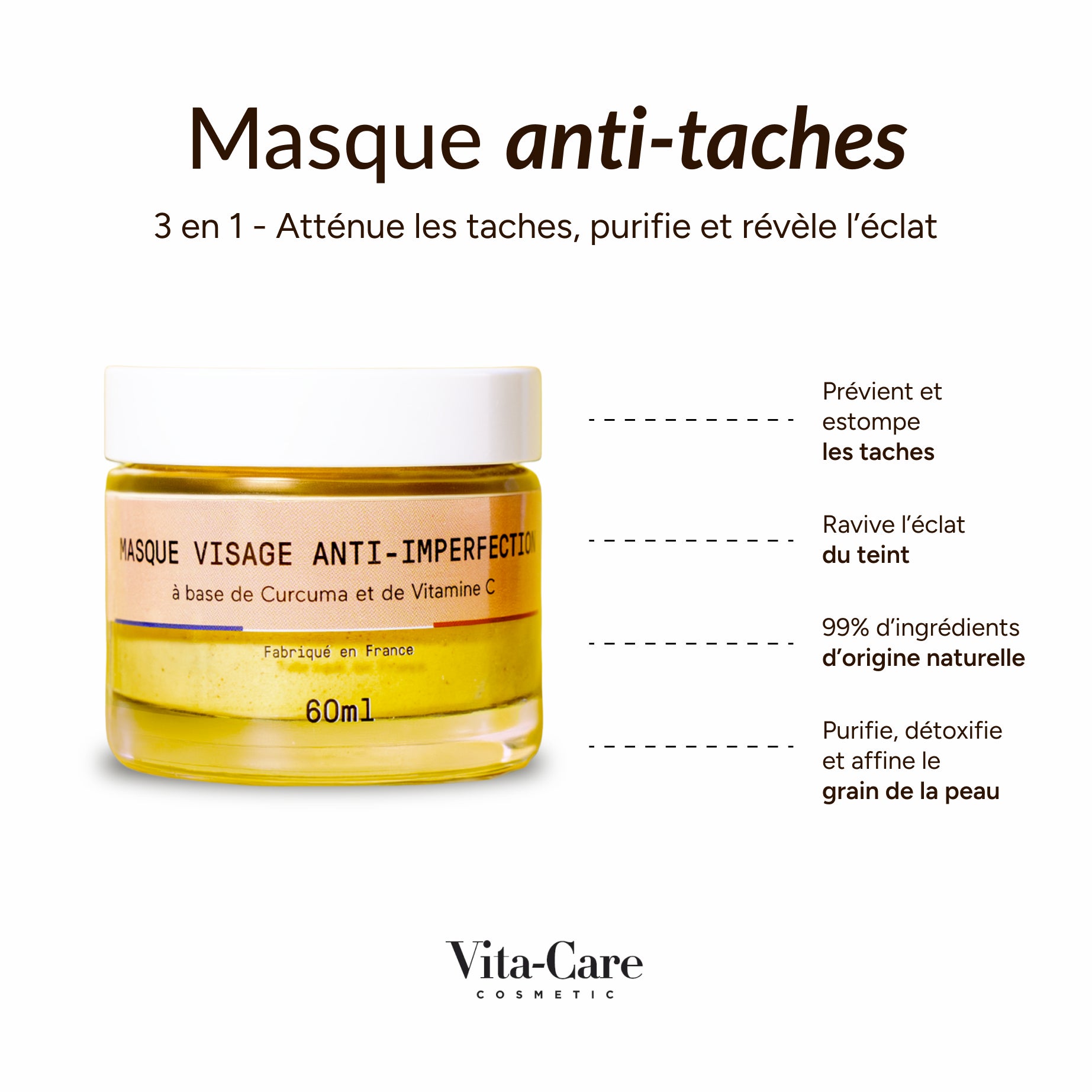 Masque anti-taches Curcuma & Vitamine C