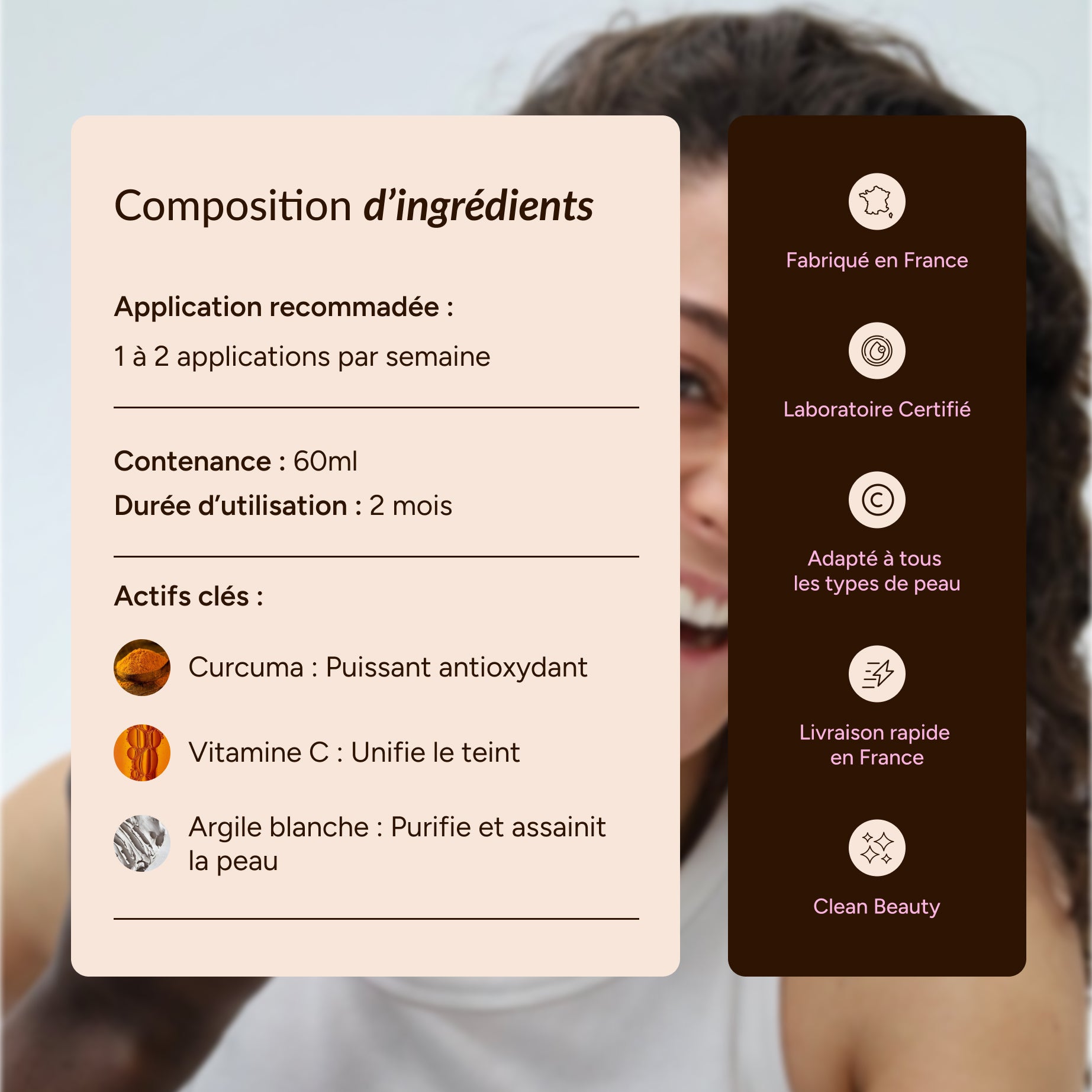 Masque anti-taches Curcuma & Vitamine C